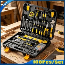 108Pcs Hand Tool Kit Set Household Daily Maintenance Car Repair Hardware Tools