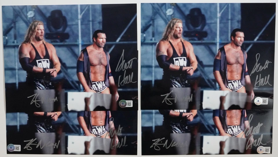 Foto firmada por Scott Hall y Kevin Nash WWE 8x10 certificado de autenticidad WCW imagen automática diésel Foto 2 de 4