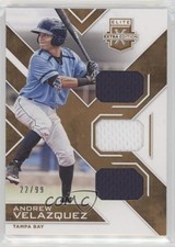2016 Elite Extra Edition Triple Materials Holo Gold 22/99 Andrew Velazquez 0u4