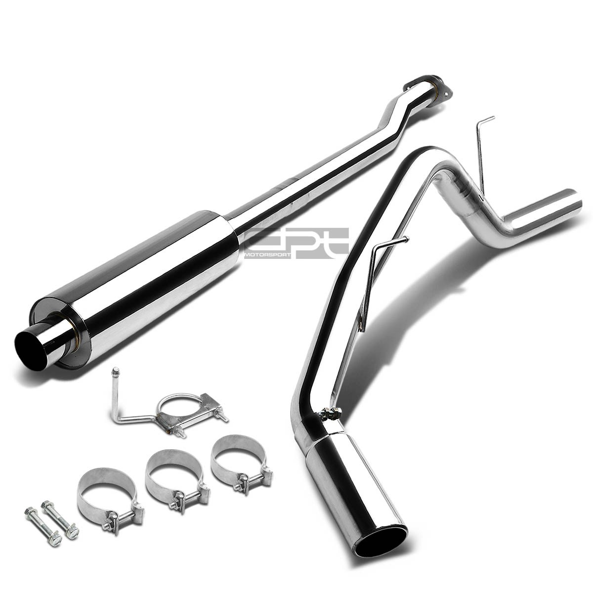 Fit 97-04 F150 4.6/5.4 V8 3"Muffler Tip Stainless Racing Catback Exhaust System