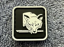 METAL GEAR FOXHOUND SPECIAL FORCES GROUP 1x1 PVC Morale Patch Hook Backing New