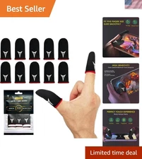 Breathable Anti-Sweat Gaming Finger Sleeves, 0.15mm, 10 PCS for All Devices