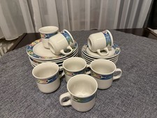 Kaffeeservice 21 Teile Mit Buntem Dekor