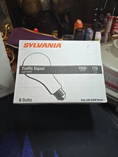SYLVANIA TRAFFIC SIGNAL LAMP 1950L A23 8M 130V  170w 6 Pack