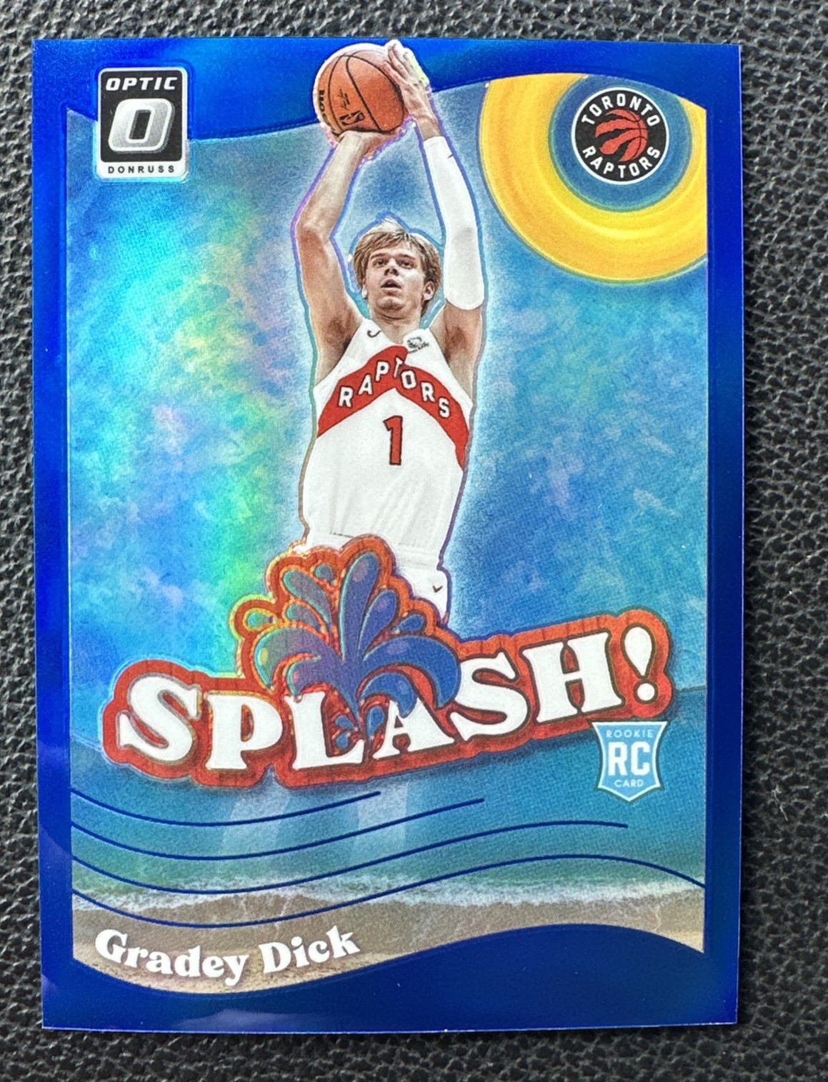 2023-24 Panini Donruss Optic Rookie BLUE Splash Prizm SP /85 (RC) Gradey Dick