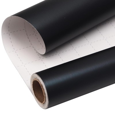 Black Metallic Wrapping Paper Matte Black Solid Color Paper Perfect for Birth...