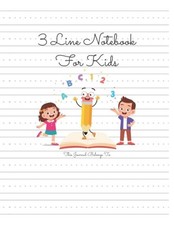 3 Line Notebook For Kids: Lined Paper For Kindergarten Writing With 130 Pages, 3