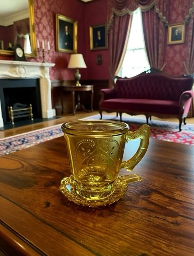 Federal Glass Patrician Amber Cup Vintage Depression Glass 1932-1935