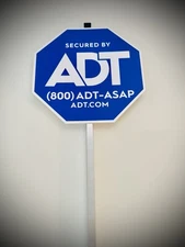 Security Yard Sign Official Blue Home Alarm Sign