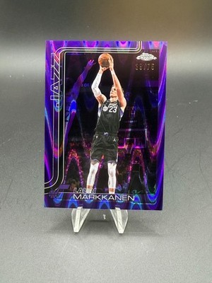 LAURI MARKKANEN 2025-26 Topps Chrome Update Purple RayWave  39/75 Jazz #53
