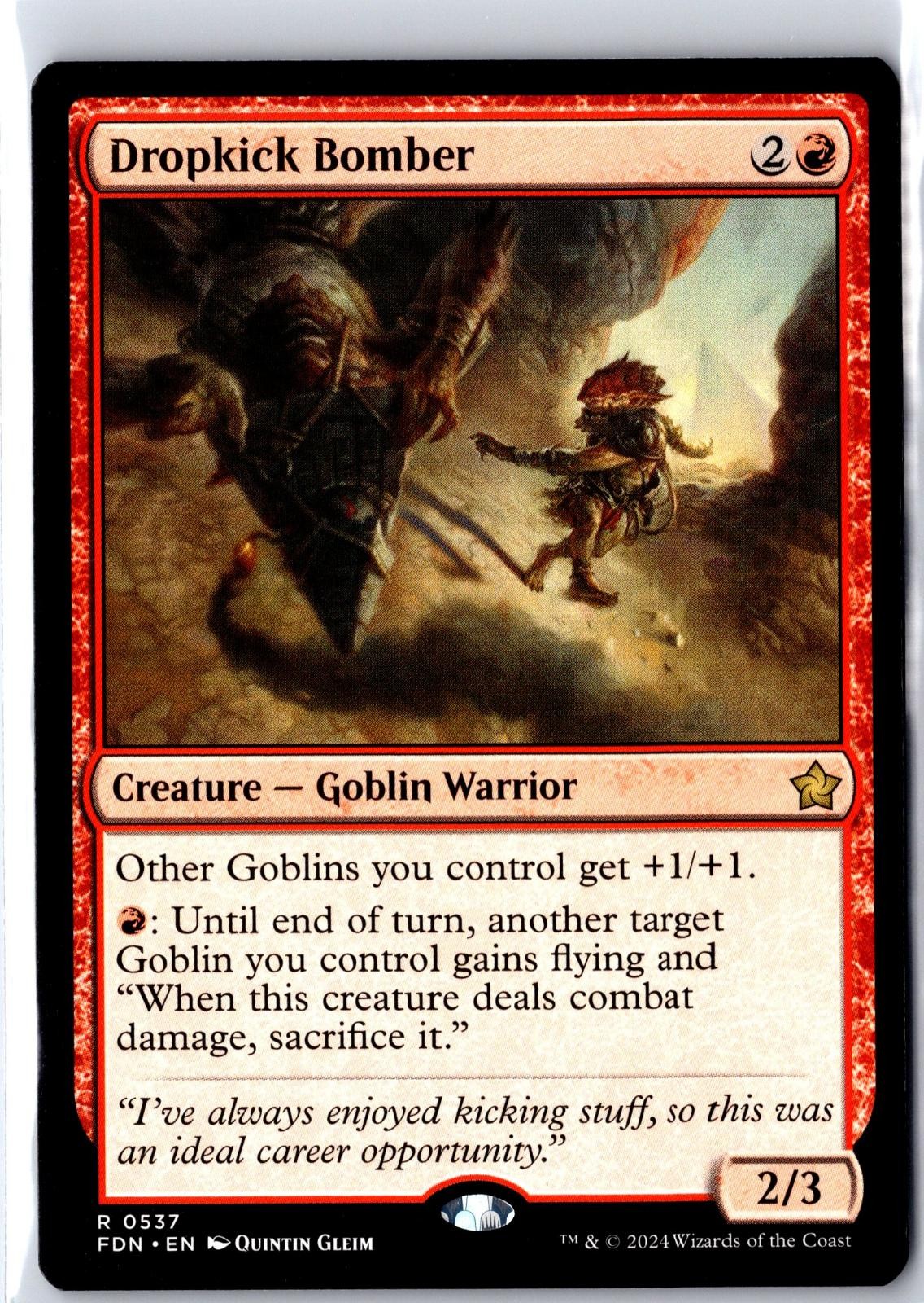 Dropkick Bomber 537 Rare Foundations Magic: The Gathering Near Mint
