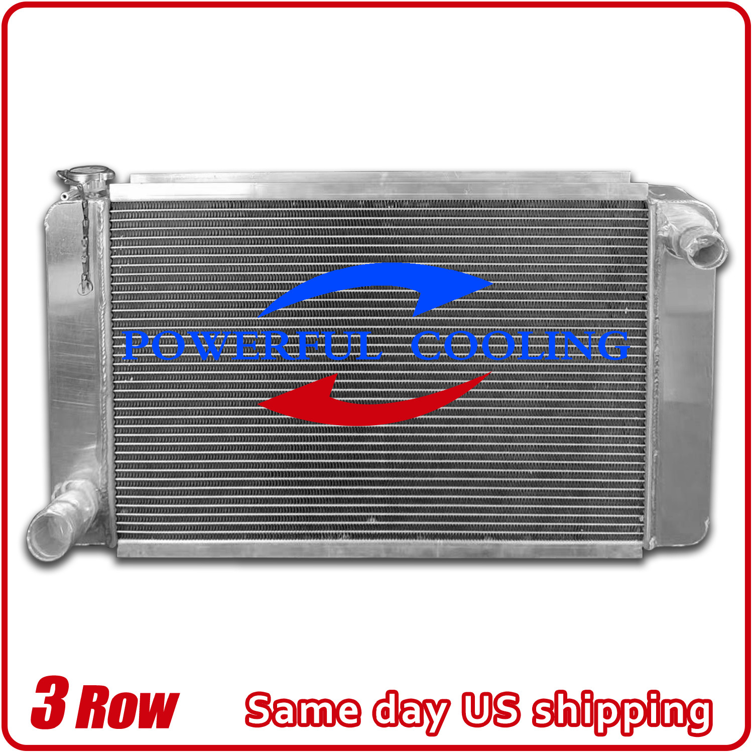 For 28" x 16" Ford/Mopar Style Crossflow Universal Racing Full Aluminum Radiator