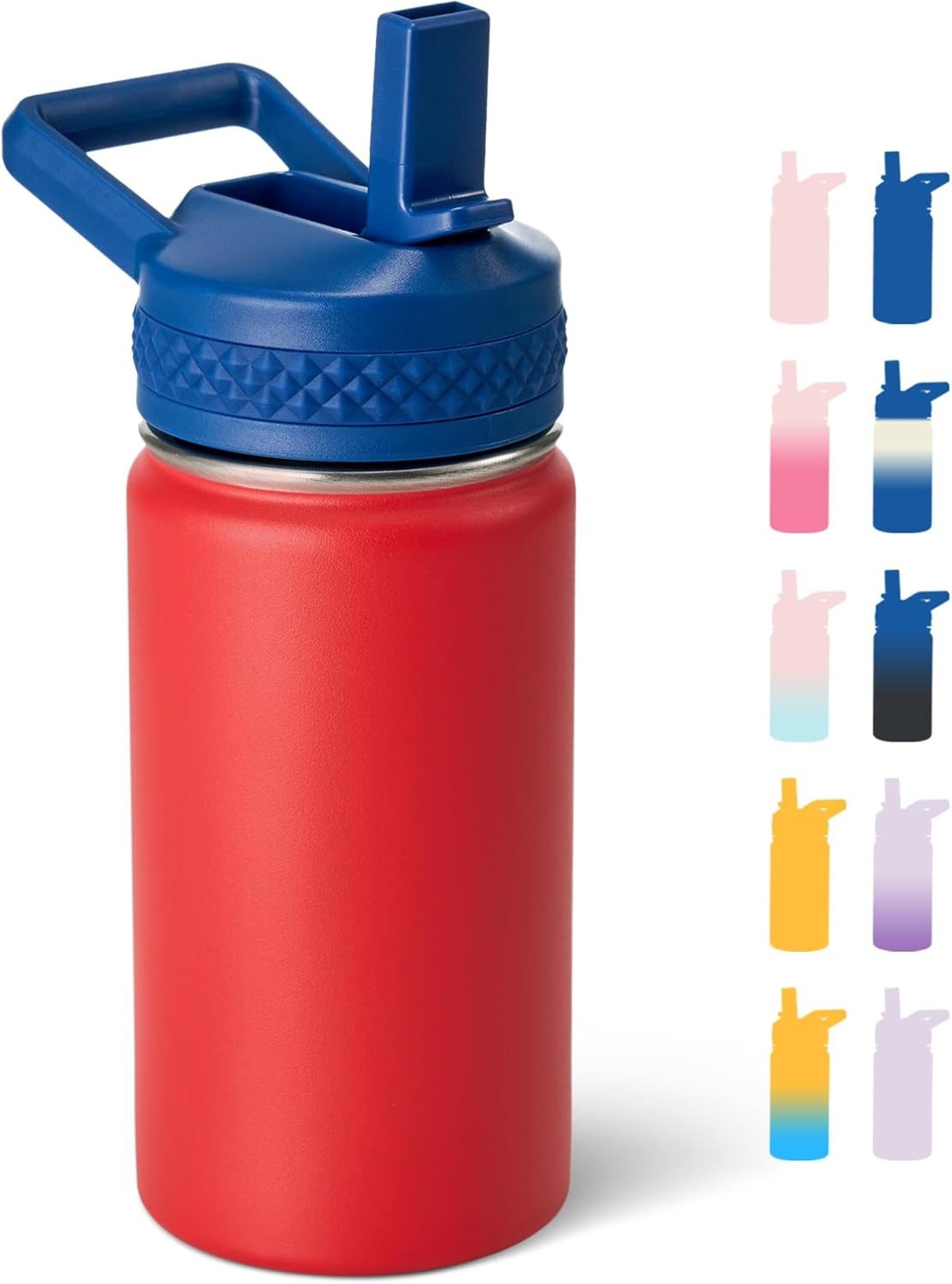 12 Oz Kids Water Bottle, Toddler Water Bottle with Straw, Bo