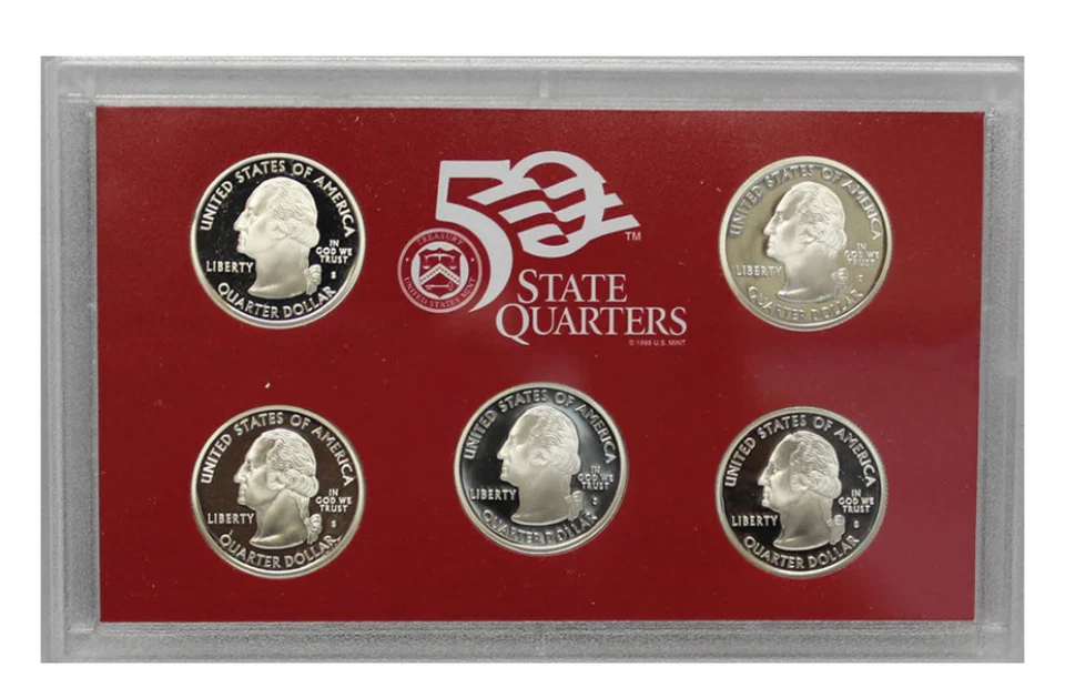 US Mint 50 State Quarters Silver Proof 2004 Set With Box and COA Uncirculated  - Image 3 of 4