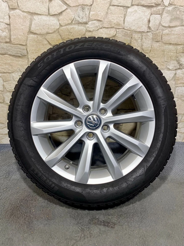 Original VW Passat B8 3G Helsinki 17 Zoll Felgen Winterreifen 215/55 R17 Pirelli - Bild 4 von 4