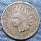 1869 Indian Head Cent 1c Better Grade #102076