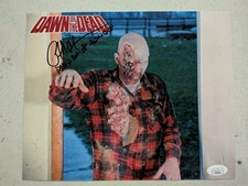 Paul Musser Signed Dawn of the Dead 8x10 Photo Plaid Shirt Zombie Auto JSA COA F