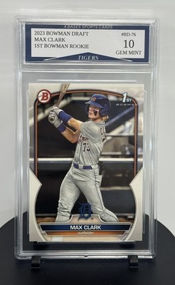 2023 Bowman Draft Max Clark Tigers 1st Bowman Rookie Card #BD-76 Gem Mint 10