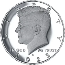 2025-S KENNEDY HALF DOLLAR ~ SILVER PROOF .999 ~ IN ORIGINAL AIR-TITE CAPSULE!