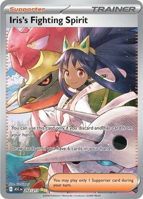 NM-Mint Iris's Fighting Spirit - 292/217 - Special Illustration Rare Pokemon Asc