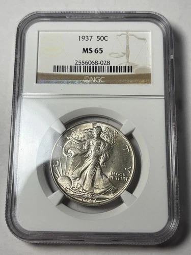 Photo of a 1937-P Walking Liberty Half Dollar from an eBay listing that sold on Jul 17, 2026