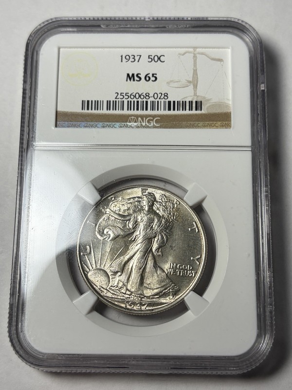 1937 NGC MS65 Walking Liberty Half Dollar
