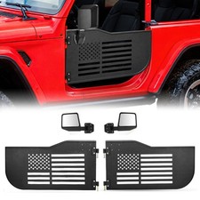 2pcs Leftright Tube Half Doors W Mirrors For 2007-2026 Jeep Wrangler Jk Jl Jt