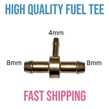 Fuel Line Splitter 8x8x4 mm fits 5/16 line Adapter Tee works for Gas Diesel ect