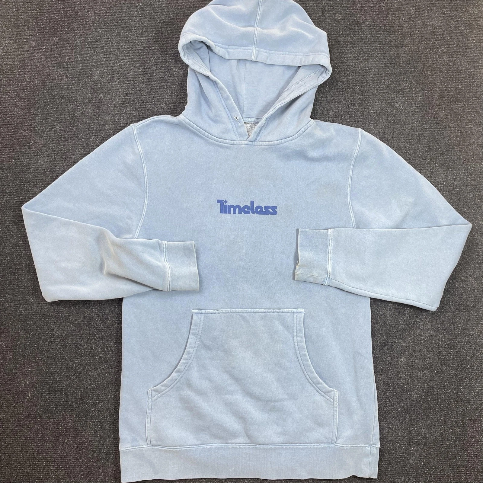Meghan Trainor Hoodie Womens Small Blue Timeless Tour Fleece Graphic USA