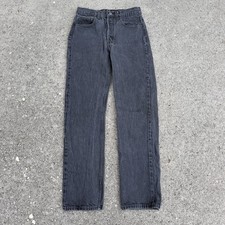 Vintage 80s Levi s 501 Faded Straight Black Denim Jeans 29x32 Made In USA Grunge