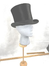 antique hat stove pipe top hat beaver 22 in. inside edge sz7 original 1880