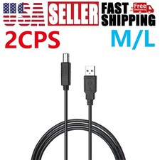 2Pcs Cable USB 2.0 A Male to B Male Cord For HP Epson Canon Dell Printer