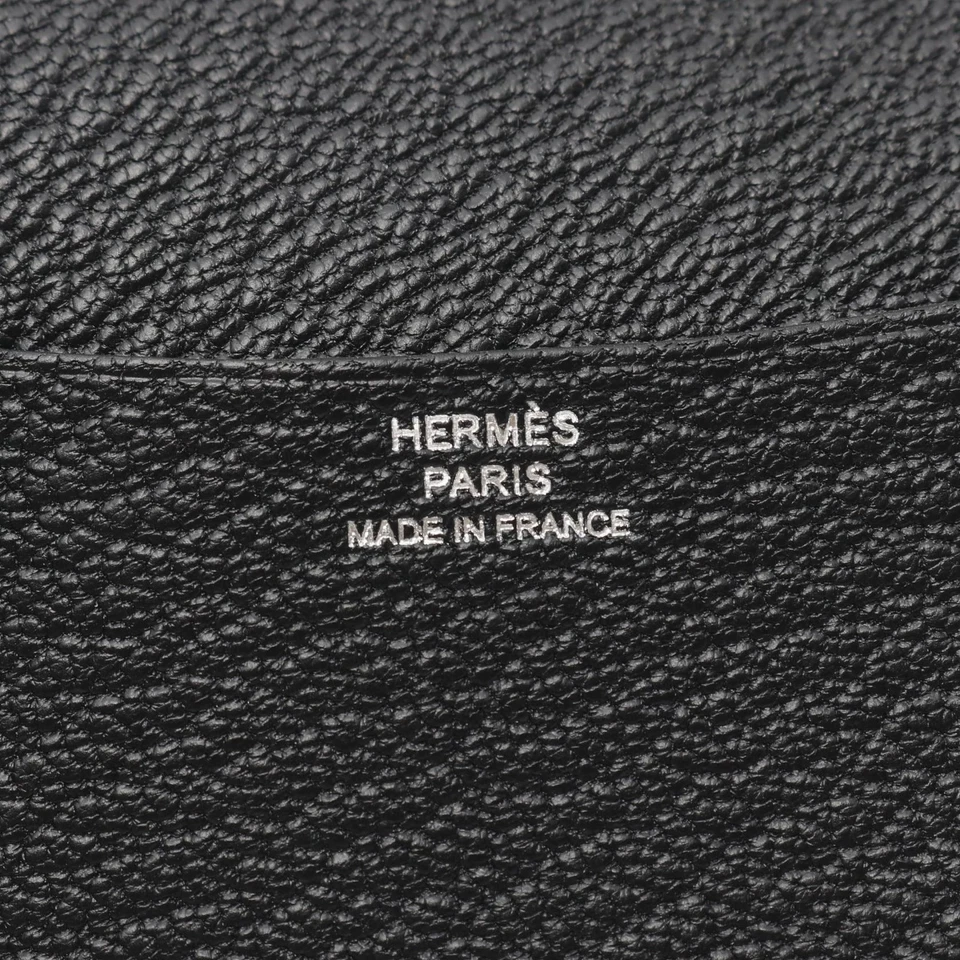 Funda para cuaderno HERMES Agenda GM CON cuero Chevre SHW negra usada para mujer Foto 4 de 4