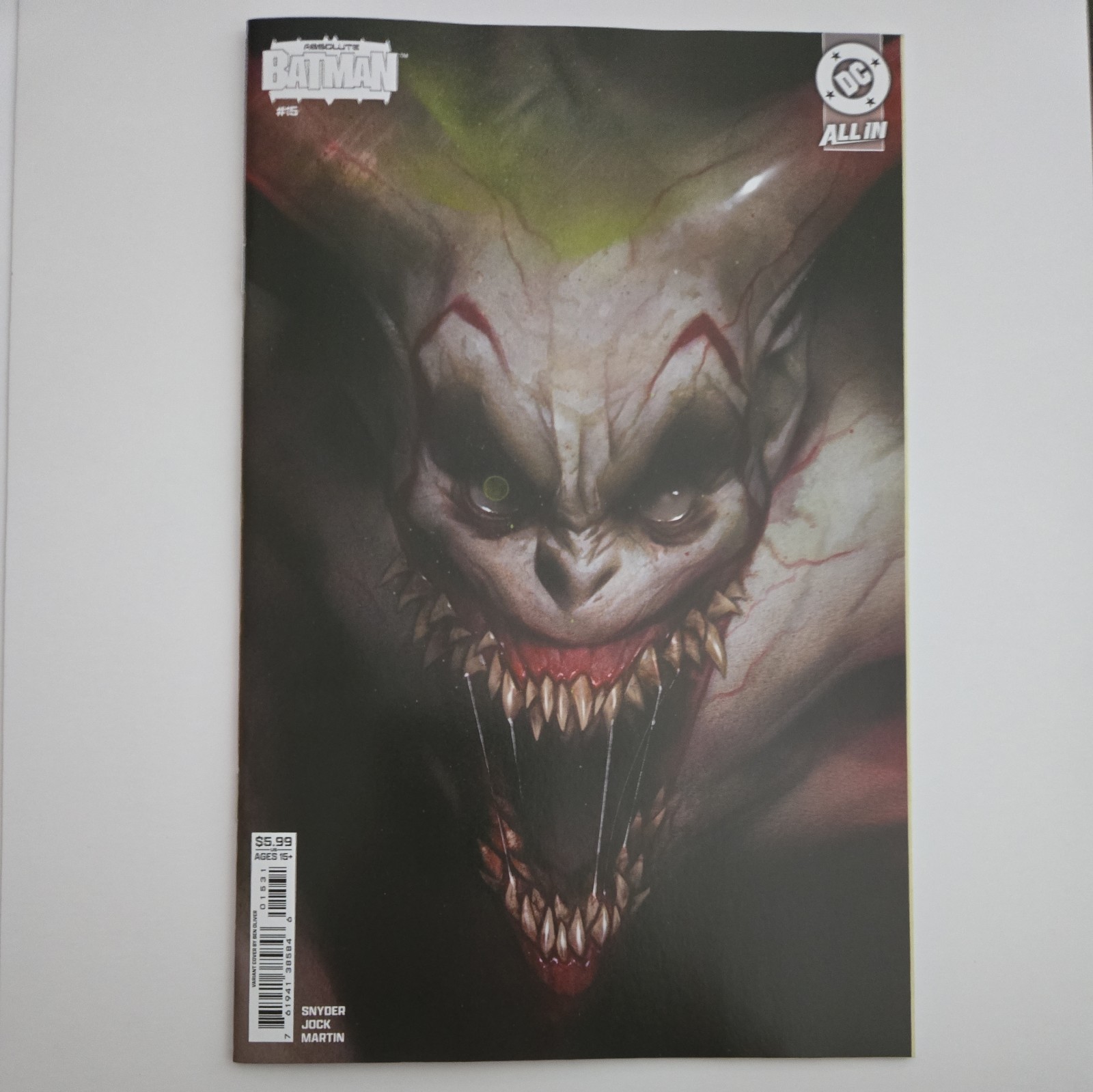 Absolute Batman #15 First Print Origin Of The Joker Snyder Jock Oliver DC NM