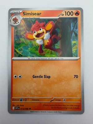 #015/086 Simisear Normal Uncommon - Pokémon White Flare English NM