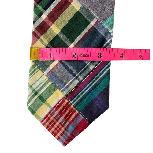 Corbata Mark Pendleton Para Hombre 59" Longitud Multicolor Madras Cuadros Clásica Preppy - Imagen 4 de 6