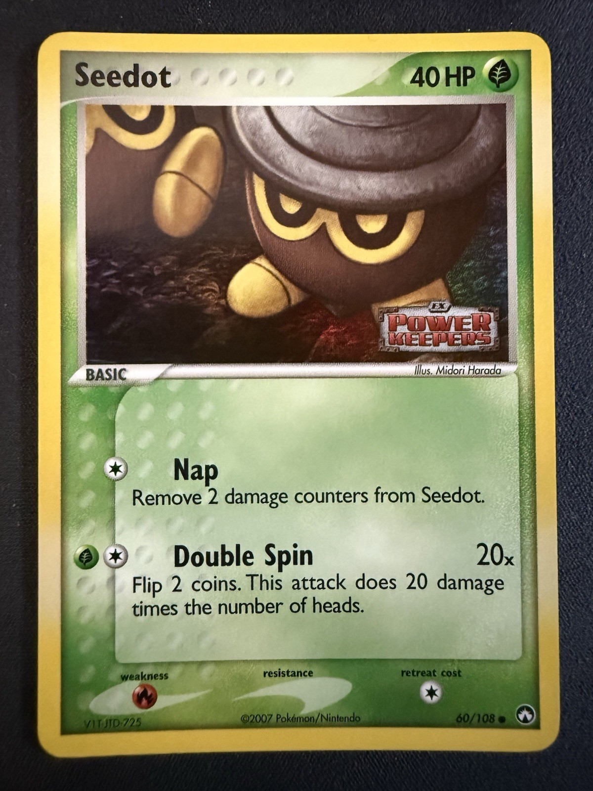Seedot 60/108 Reverse Holo Pokemon Power Keepers LP