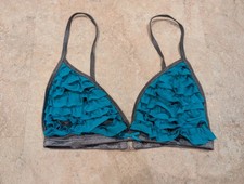 Honeydew Blue And Silver Frilly Bralette. Size S.