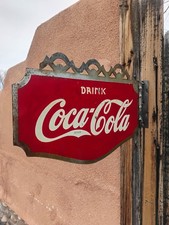 Original 1934 Coca-Cola Flange Sign Soda Fountain