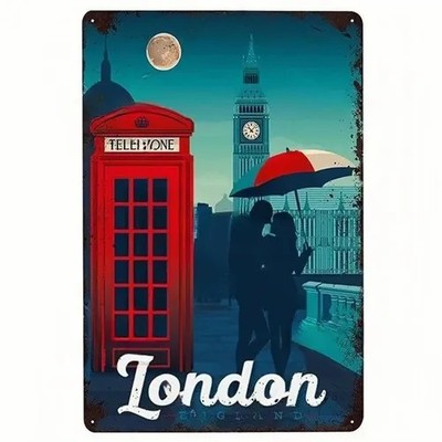 Romantic Rustic Style Travel Gift Tin Metal Signs Home Décor 8x12 