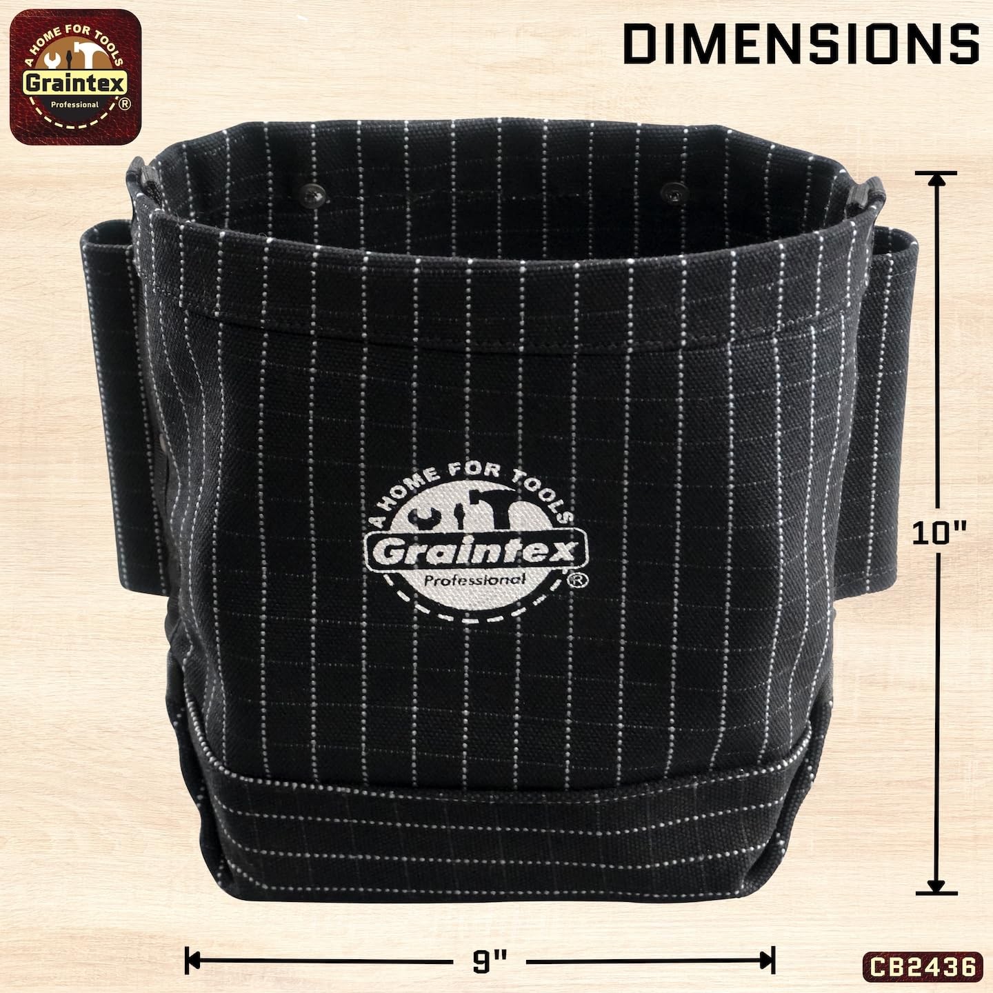 Nut & Bolt Bag, Heavy Duty Canvas Tool Bag, Tool Belt, Bull Pein Loops, Trade...