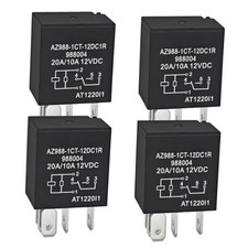  Pack of 4 Fuel Pump Relay Replace Part for 4671168E 72472M - 12VDC, 20/10A,