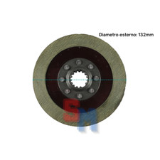 DISCO FRIZIONE MOTOZAPPA NIBBI BRUNO TRATTORINO 519 DIAMETRO 132mm DENTI 15