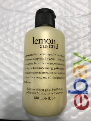 PHILOSOPHY Shampoo Shower Gel Bubble Bath LEMON CUSTARD 6oz Sealed