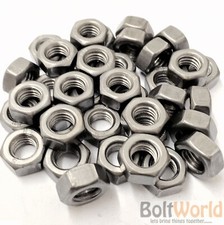 M6 / 6mm SELF COLOUR HEXAGON FULL NUTS METRIC COARSE THREAD GRADE 8 DIN 934