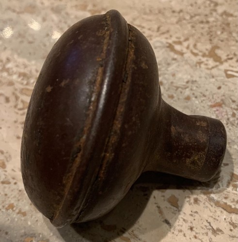 Antique steel Door Knob amazing use age patina brown perfect wear salvage metal - Picture 8 of 9