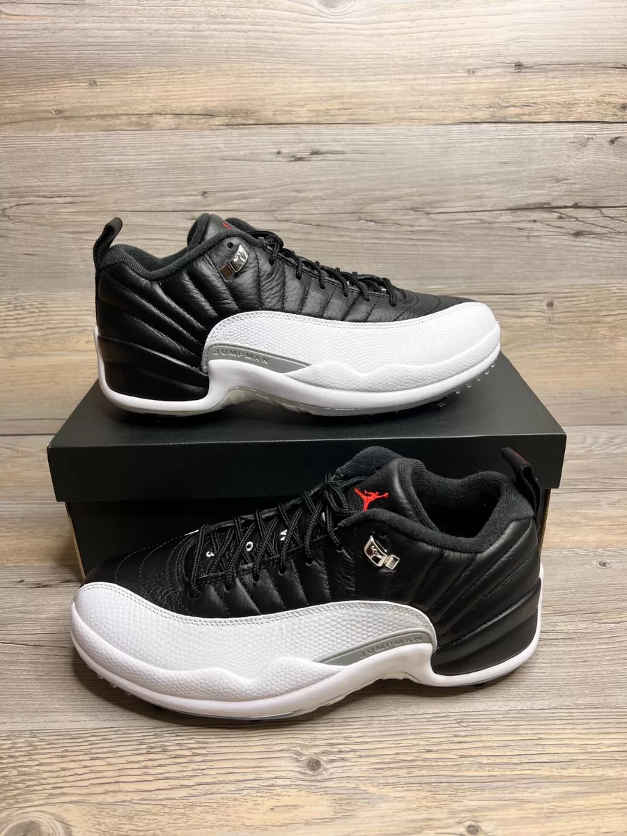 Nike Air Jordan 12 Retro Low Golf Playoff Mens Size 8.5 Black White DH4120 010