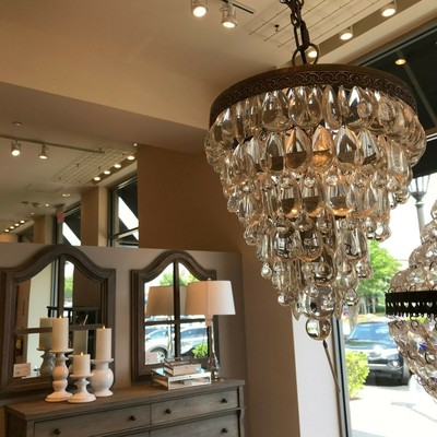 Clarissa Glass Drop Small Round Chandelier | Round Clarissa Glass Drop Small Round Chandelier | Round