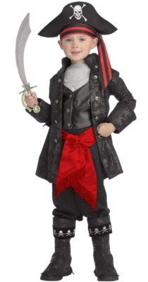 Captain Black Boys Pirate Halloween Costume