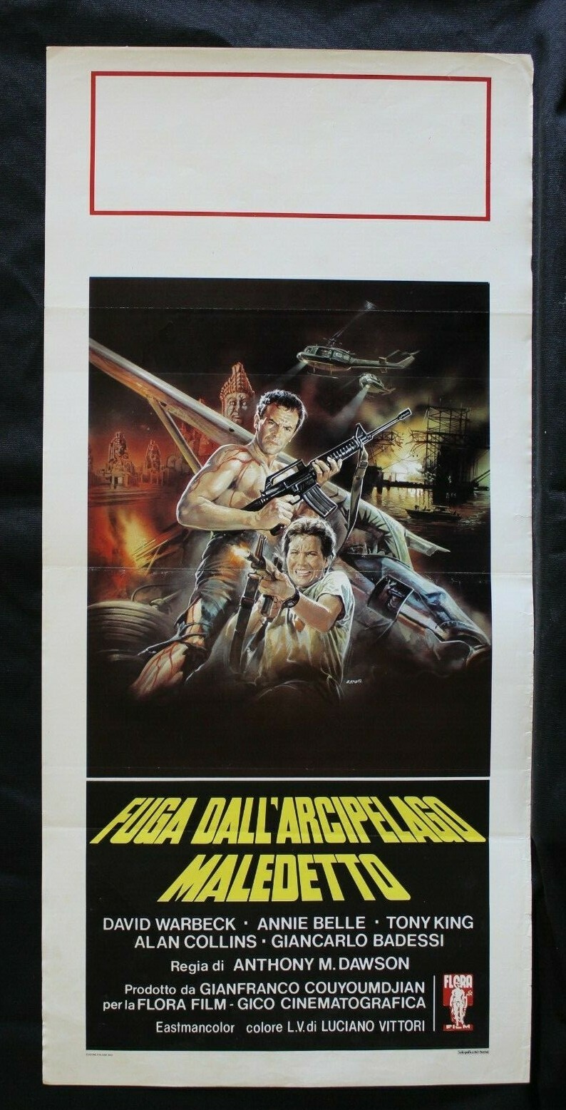 Locandina originale film Fuga dall'arcipelago maledetto (1982) - Regia di Antonio Margheriti